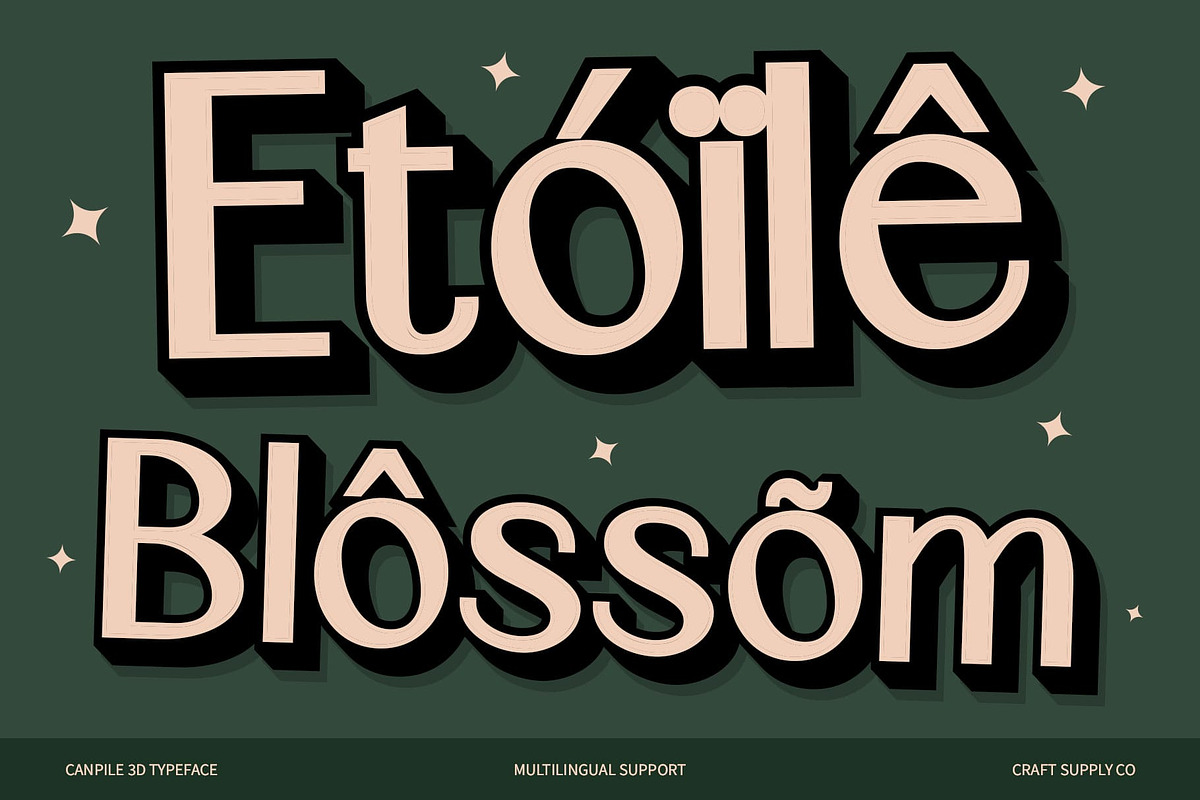 Canpile 3D, a Sans Serif Font by Craft Supply Co. (Photo 5 of 8)