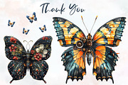 Gothic Spring Butterfly Clipart, an Illustration by RobertsArt (Thumbnail 6 of 7)