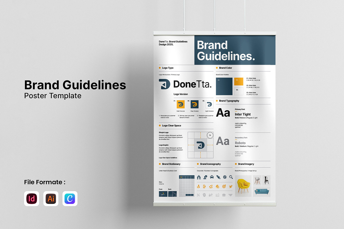 Brand Guideline Poster Template