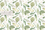 Green Vegetables seamless pattern, a Pattern Graphic by SirenaArt (Thumbnail 3 of 11)