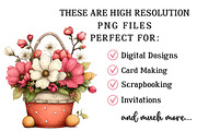 Whimsical Flower Basket Clipart, an Illustration by OK Design (Thumbnail 4 of 6)