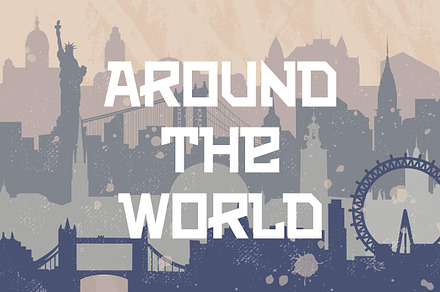 Travel Background with cities