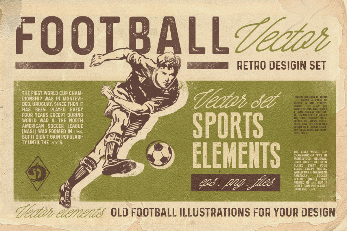 Retro football, an Illustration by Retro Machine (Photo 1 of 13)