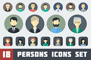 Flat Persons Icons Set 1, an Icon by Alex Serada (Thumbnail 1 of 5)