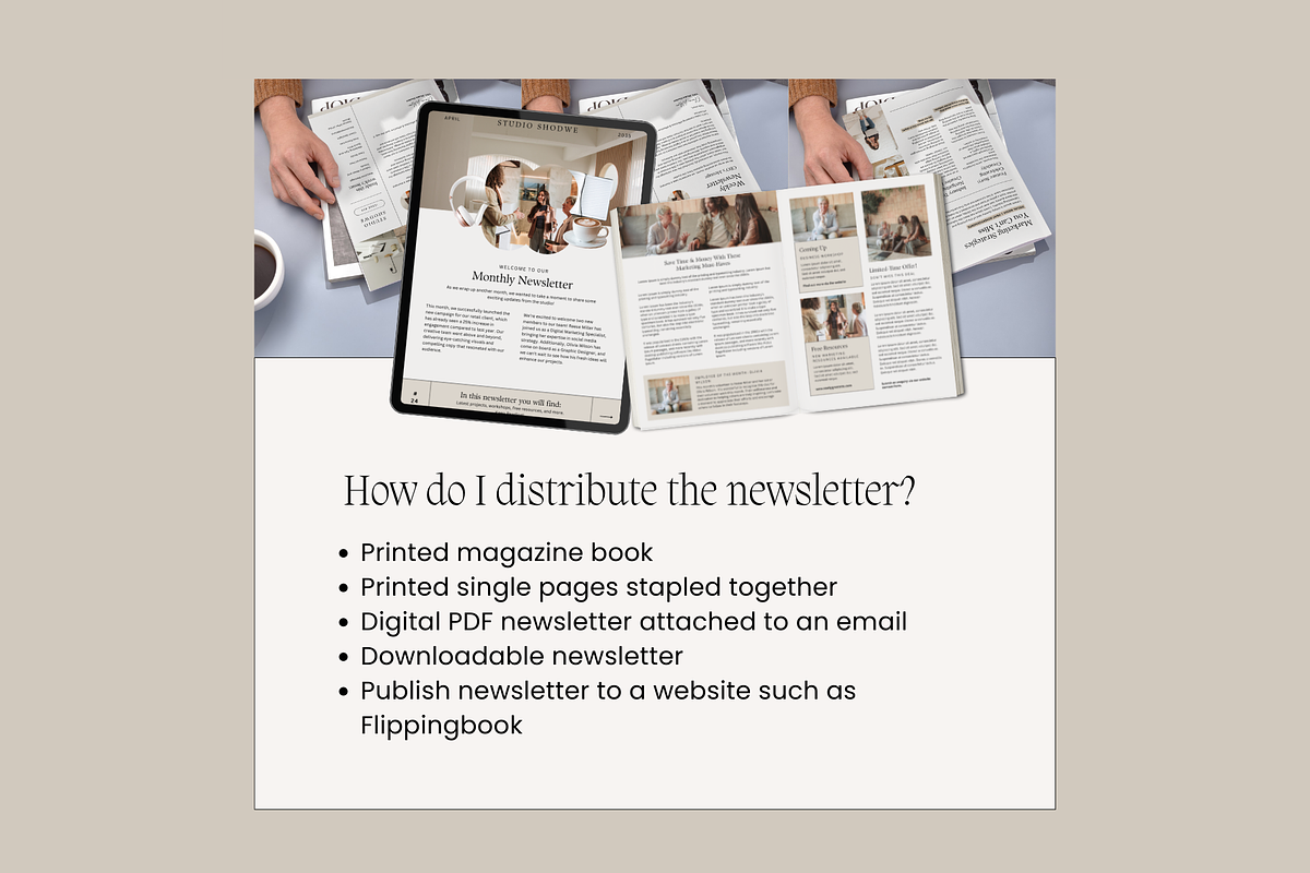 20 page Monthly Newsletter Template, a Marketing Template by Rise and Roar Design (Photo 5 of 9)