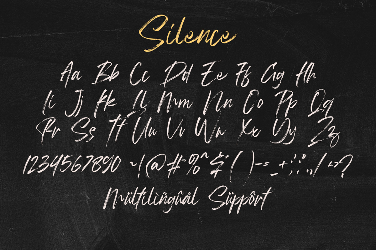Silence - Textured Font, a Script Font by Vava Aryanto (Photo 10 of 10)