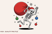 Christmas Skeleton Sublimation PNG, a Graphic by crative8112 (Thumbnail 3 of 10)