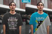 front oversize t-shirt mockup PSD, a Shirt Mockup by NH graphic (Thumbnail 1 of 5)