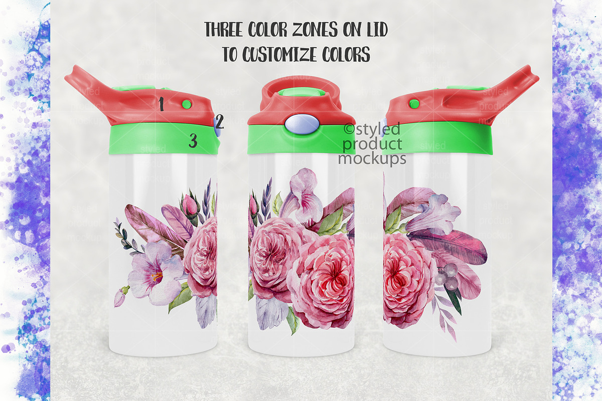 12oz Color Top Sippy Mockup, a Cups & Container Mockup by StyledProductMockups (Photo 6 of 7)