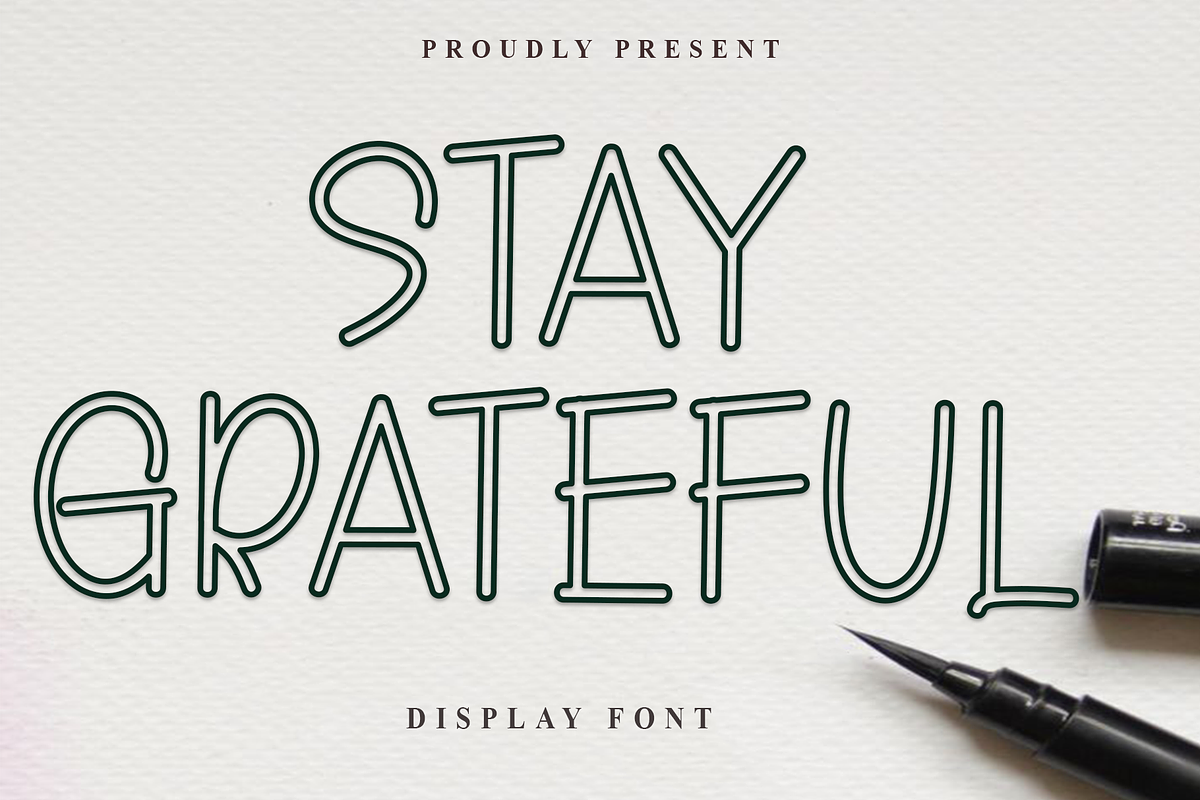 Stay Grateful, a Sans Serif Font by InermediaSTUDIO (Photo 1 of 8)