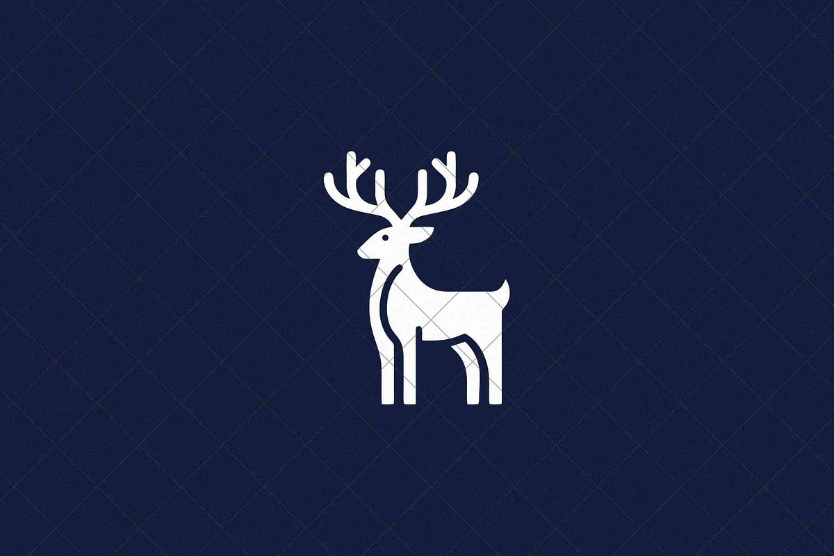 Minimalist Deer Emblem, an Animal Illustration by Vectorium Studio (Photo 3 of 4)