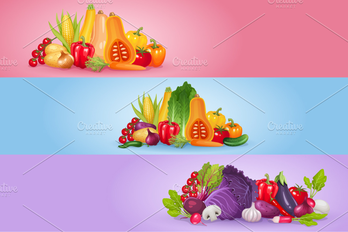 Vegetables vector set, a Food Illustration by Bigio Designs (Photo 4 of 4)