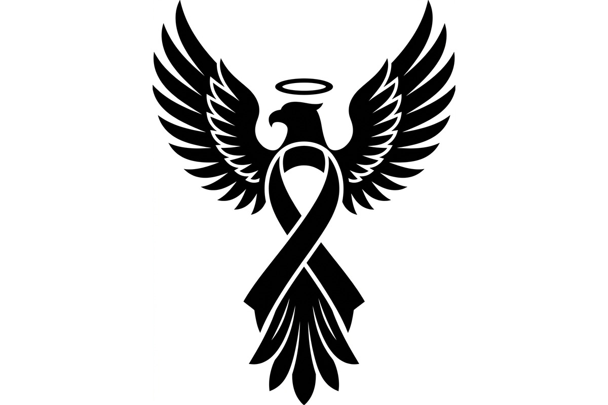 Breast Cancer Angel Eagle SVG, a Seasonal Illustration by balal (Photo 4 of 11)