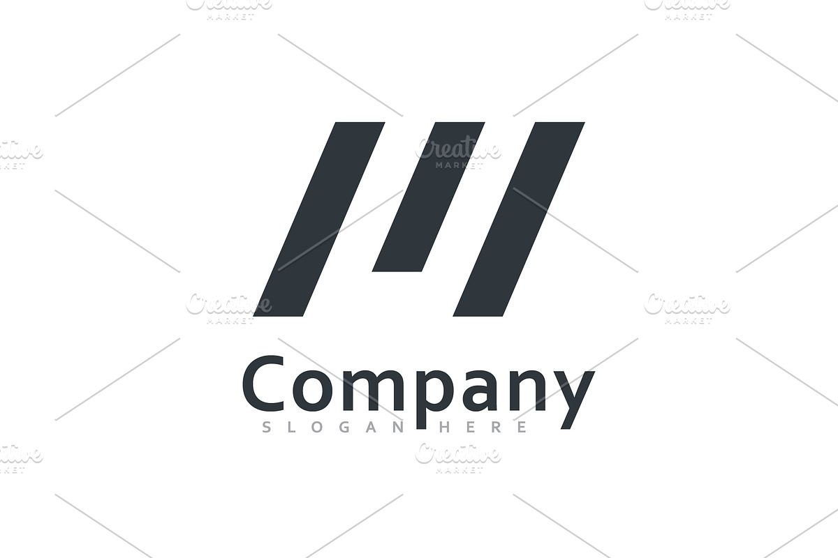 M and V  MV logo vector design, a Branding & Logo Template by T.Vooka