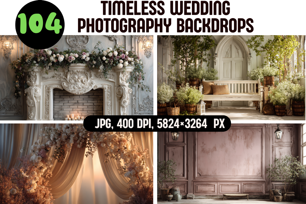 Timeless Wedding Photo backdrops, a Background Graphic by PrintHaven Designs (Photo 1 of 12)