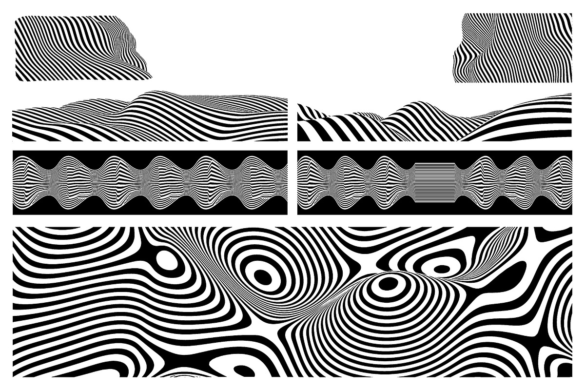 Op Art - Vector backgrounds bundle, a Background Graphic by RDShop (Photo 12 of 14)
