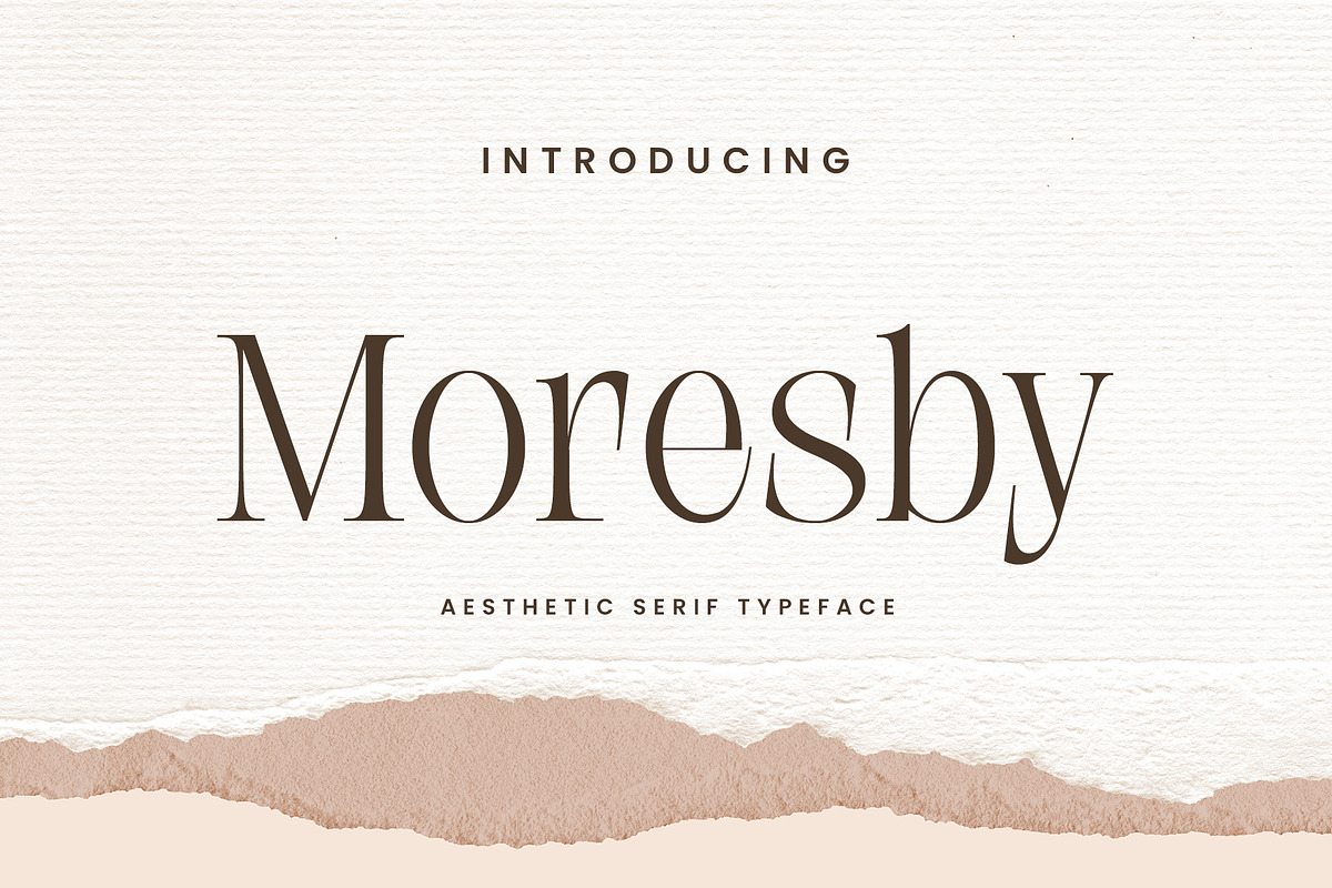 Moresby - Aesthetic Serif Typeface, a Serif Font by Get Studio (Photo 1 of 11)