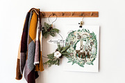 Merry Christmas Wreaths Clipart Set, a Seasonal Illustration by Leonaa art (Thumbnail 13 of 21)