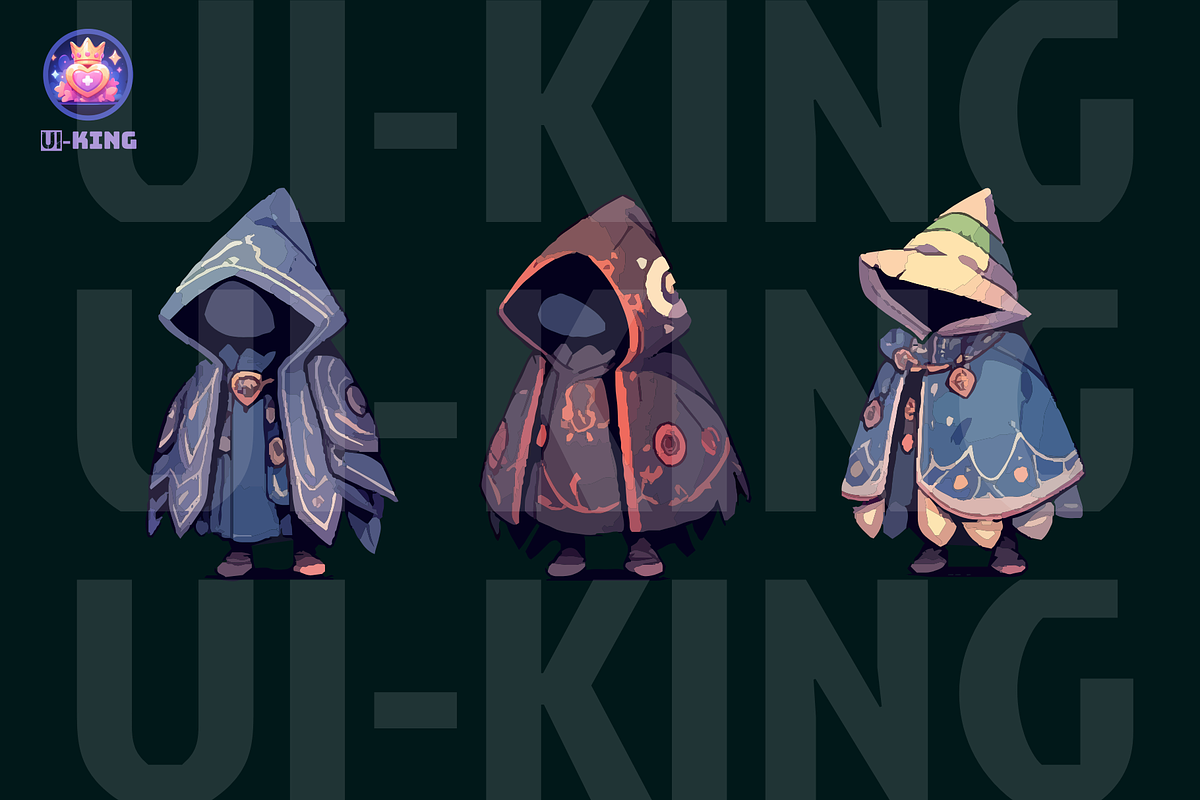 VECTOR MAGE ROBES UI, a Person Illustration by UI-KING (Photo 4 of 4)