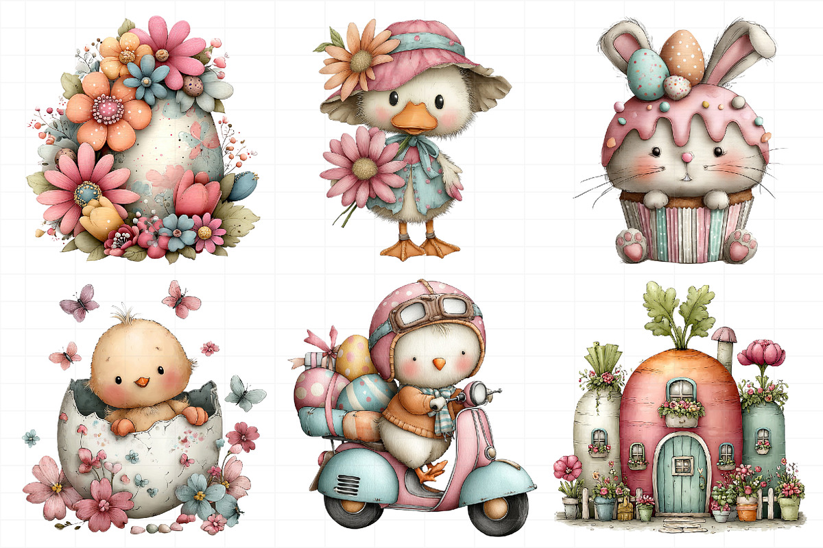 Whimsical Easter Clipart, an Illustration by Daily.Designs (Photo 6 of 8)