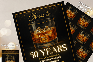 50th Birthday Invitation Template, a Card Template by Shinehoon
