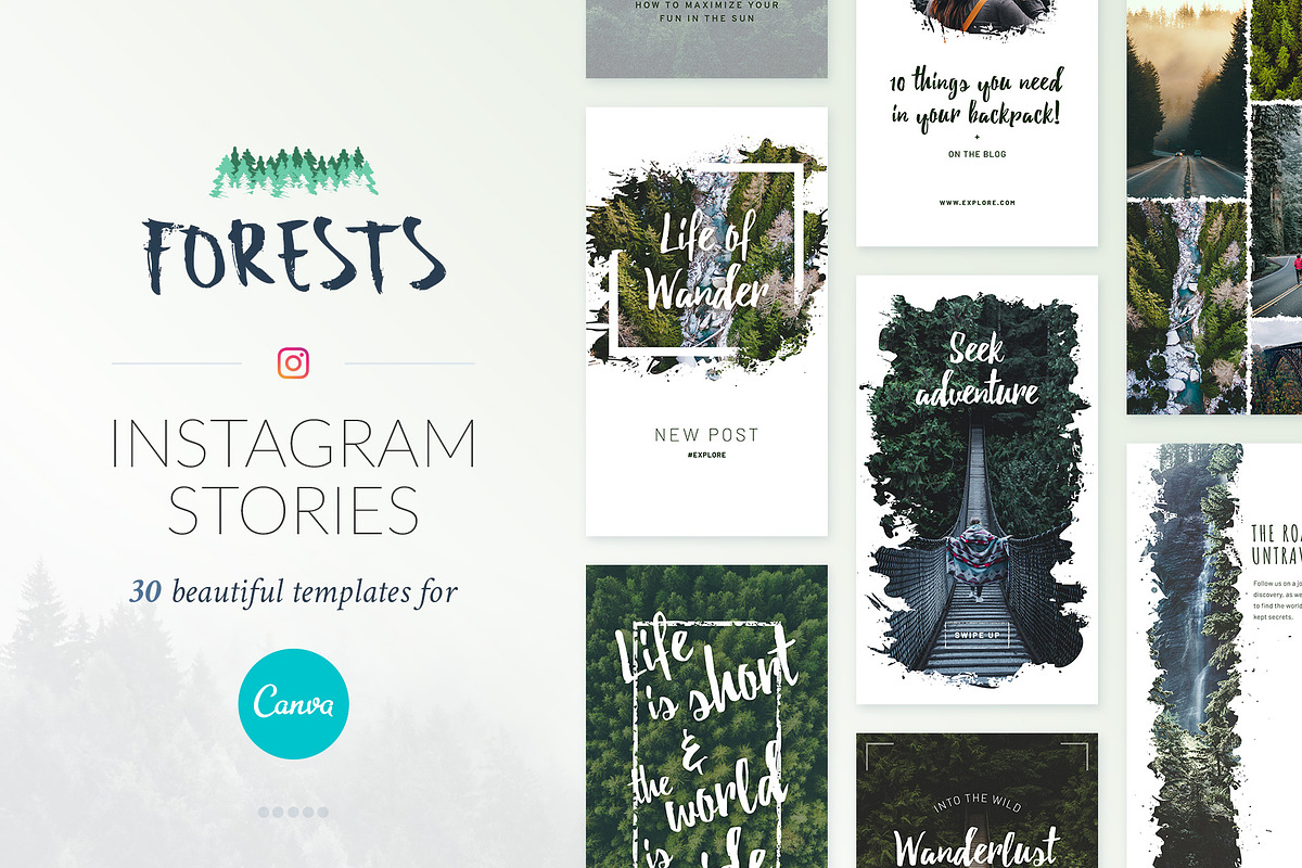 Instagram Stories Forests | CANVA, a Social Media Template by Poego Social (Photo 1 of 12)
