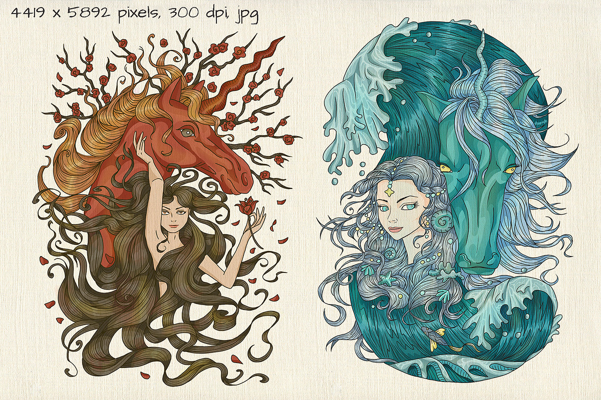 Magic Unicorns, part II, an Animal Illustration by Samiramay (Photo 2 of 5)