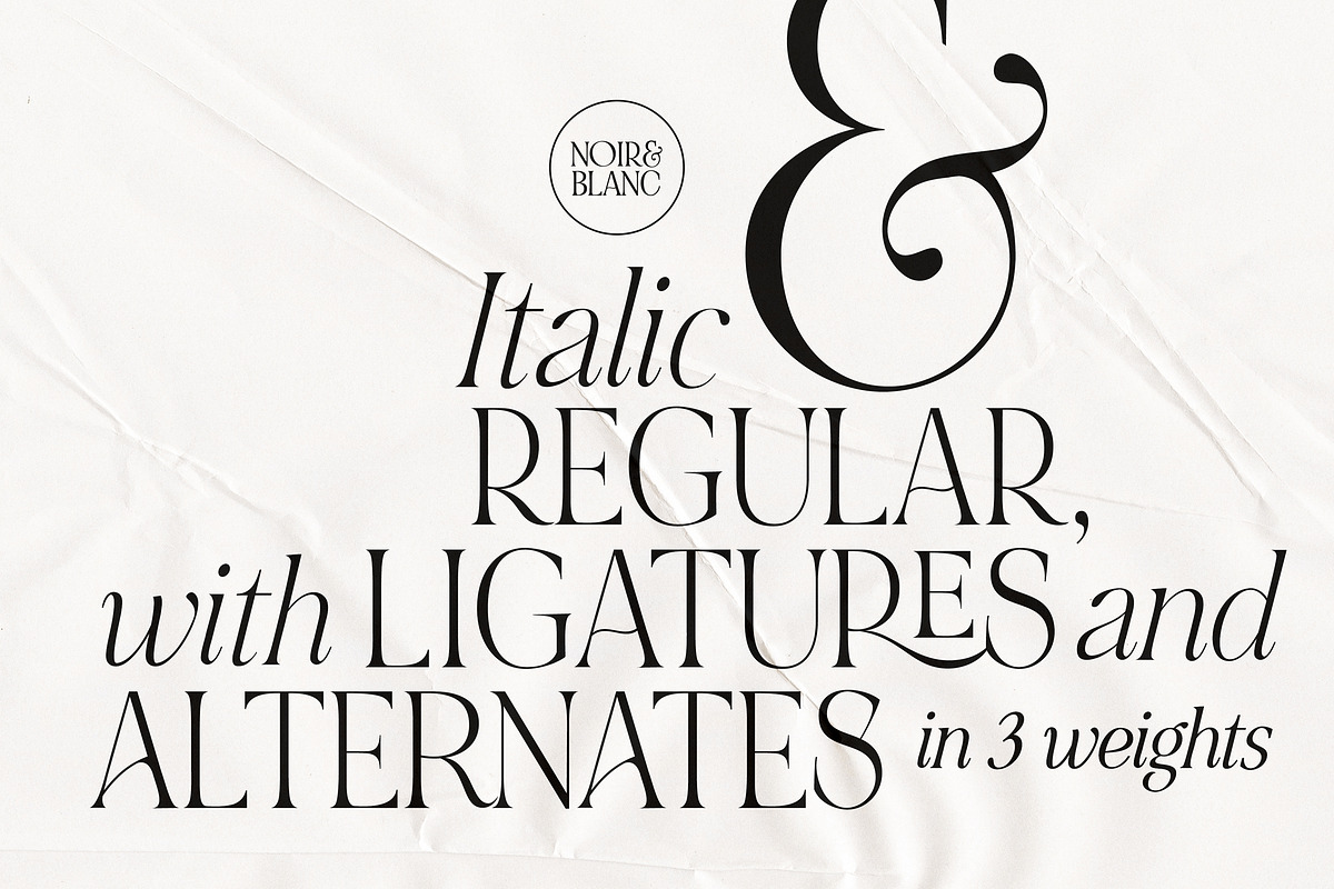 NOIR et BLANC Stylish Serif, a Serif Font by Nicky Laatz (Photo 39 of 41)