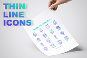 Back To School | 16 Thin Line Icons, an Outline Icon by Alex Blogoodf (Thumbnail 3 of 7)