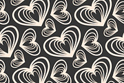 Black Valentine pattern with hearts, a Pattern Graphic by Art's and patterns (Thumbnail 2 of 2)