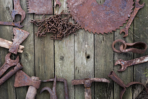 Desktop Craft Tools Labor Day Banner, an Industrial Photo by VetalStock