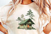 Watercolor Green Forest Clipart Set, an Illustration by DreamCafeArt (Thumbnail 6 of 6)
