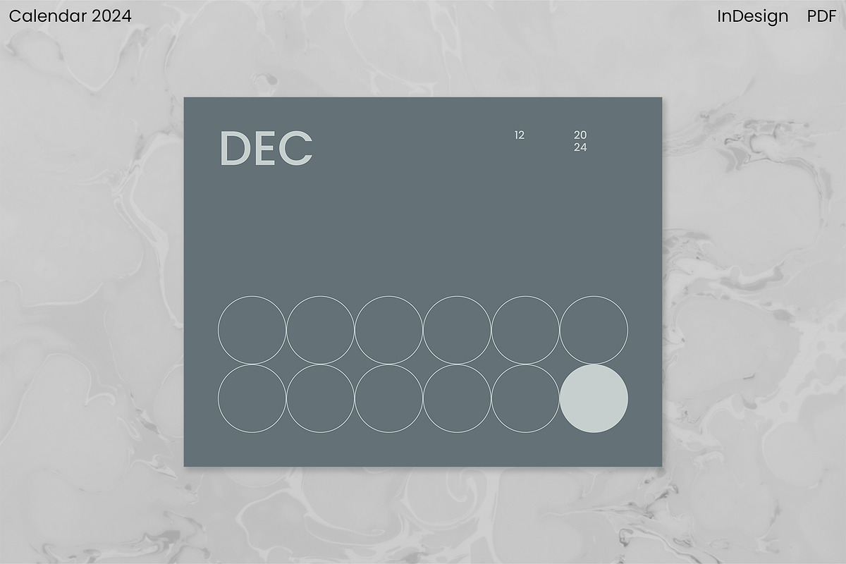 Minimalist Calendar 2024 (InDesign), an Object Graphic by Kessens (Photo 26 of 28)