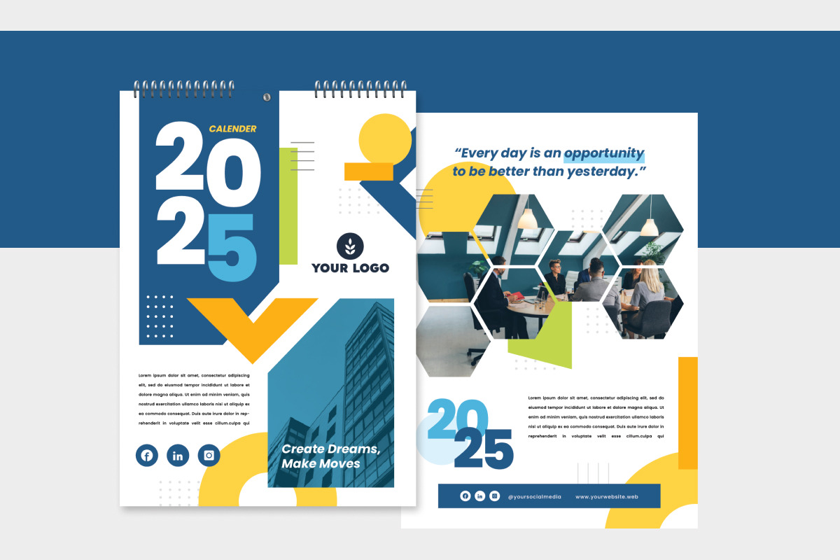 Wall Calendar Template V3, a Stationery Template by trabaskriya (Photo 6 of 6)