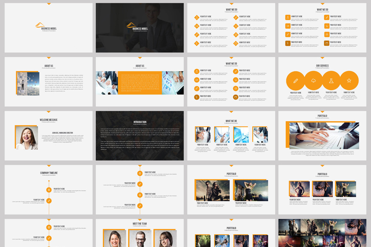 Business Model Powerpoint Template, a Presentation Template by Creative ...