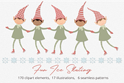 Christmas Elves Par 1 Illustrations, a Decorative Illustration by Irena Art (Thumbnail 1 of 11)