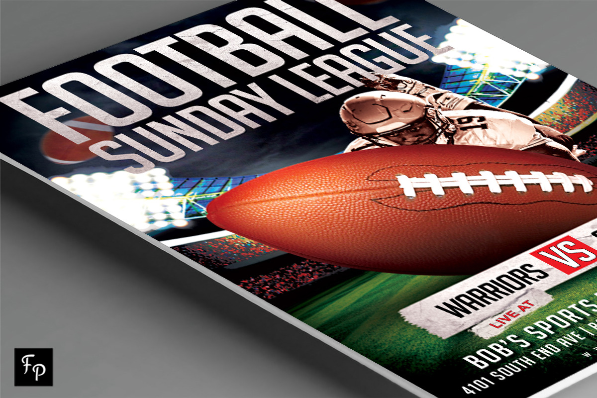 Football Flyer, a Flyer Template by FlyerPig (Photo 3 of 3)