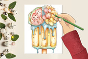 Whimsical Summer Ice Cream Clipart, a Seasonal Illustration by CitraGraphics (Thumbnail 5 of 6)