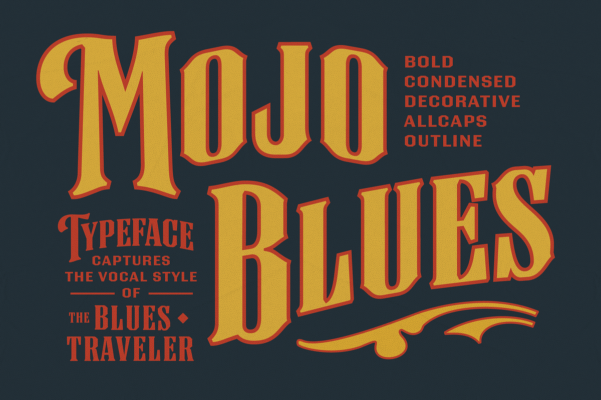 Mojo Blues, a Font by Goodwheel Studio (Photo 1 of 9)