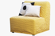 Chair-bed with pillows 3d model, a Furniture 3D Model by 3dmitruk (Thumbnail 4 of 11)