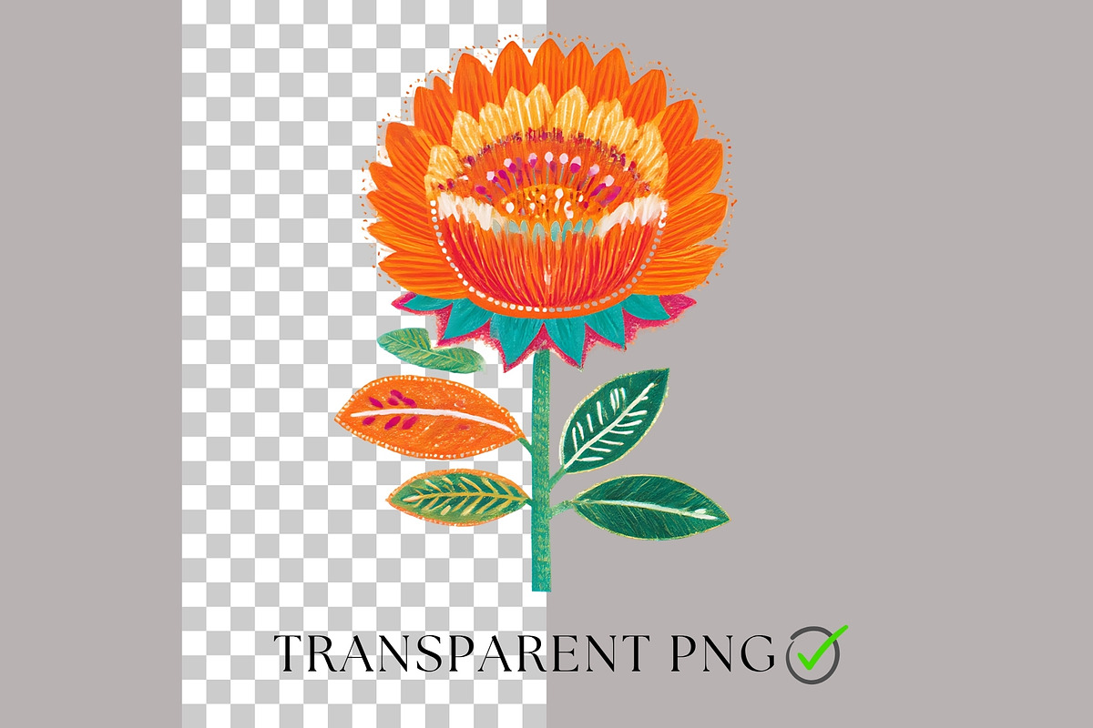 Abstract Boho Flowers Clipart Bundle, a Decorative Illustration by Nicole Branger Art (Photo 4 of 20)