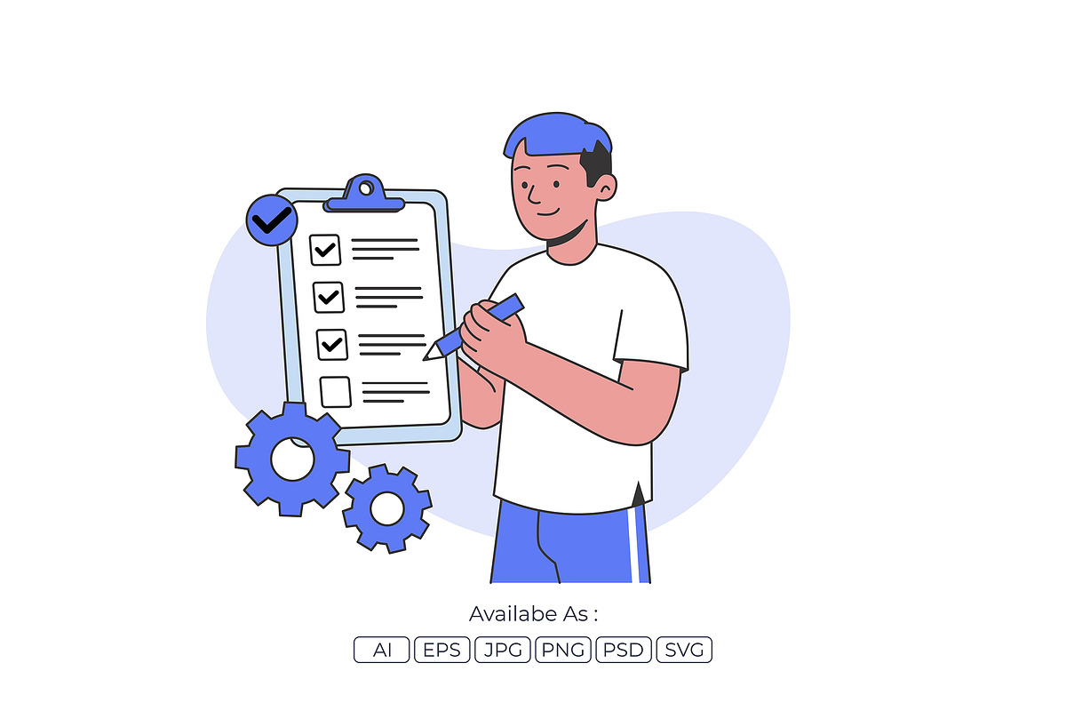 Business Document Review Vector, a Work Illustration by Partikusi Design (Photo 1 of 3)