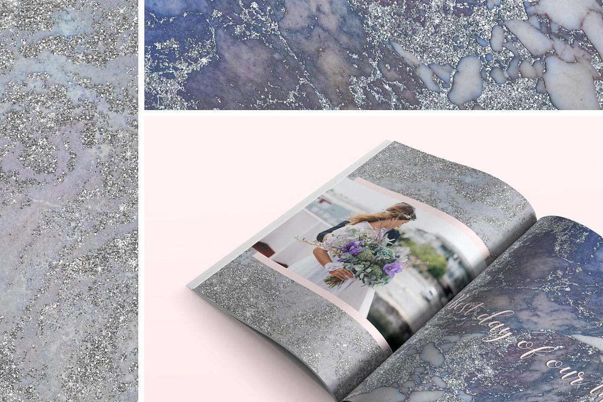 Adorable Glitter x Marble Textures, a Texture Graphic by U + Me Studio (Photo 4 of 8)