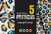 5 Leopard Print Pattern Set, a Pattern Graphic by IuliiaSavko (Thumbnail 1 of 8)