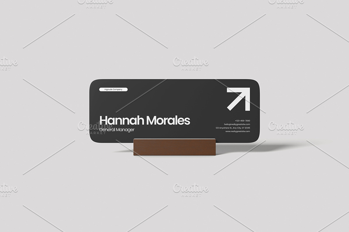 Desk Name Plate Mockup, a Merchandise Mockup by Gatamotion (Photo 5 of 5)