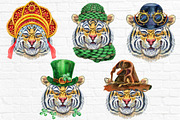 Watercolor orange tiger, an Animal Illustration by Watercolor fantasy (Thumbnail 5 of 5)