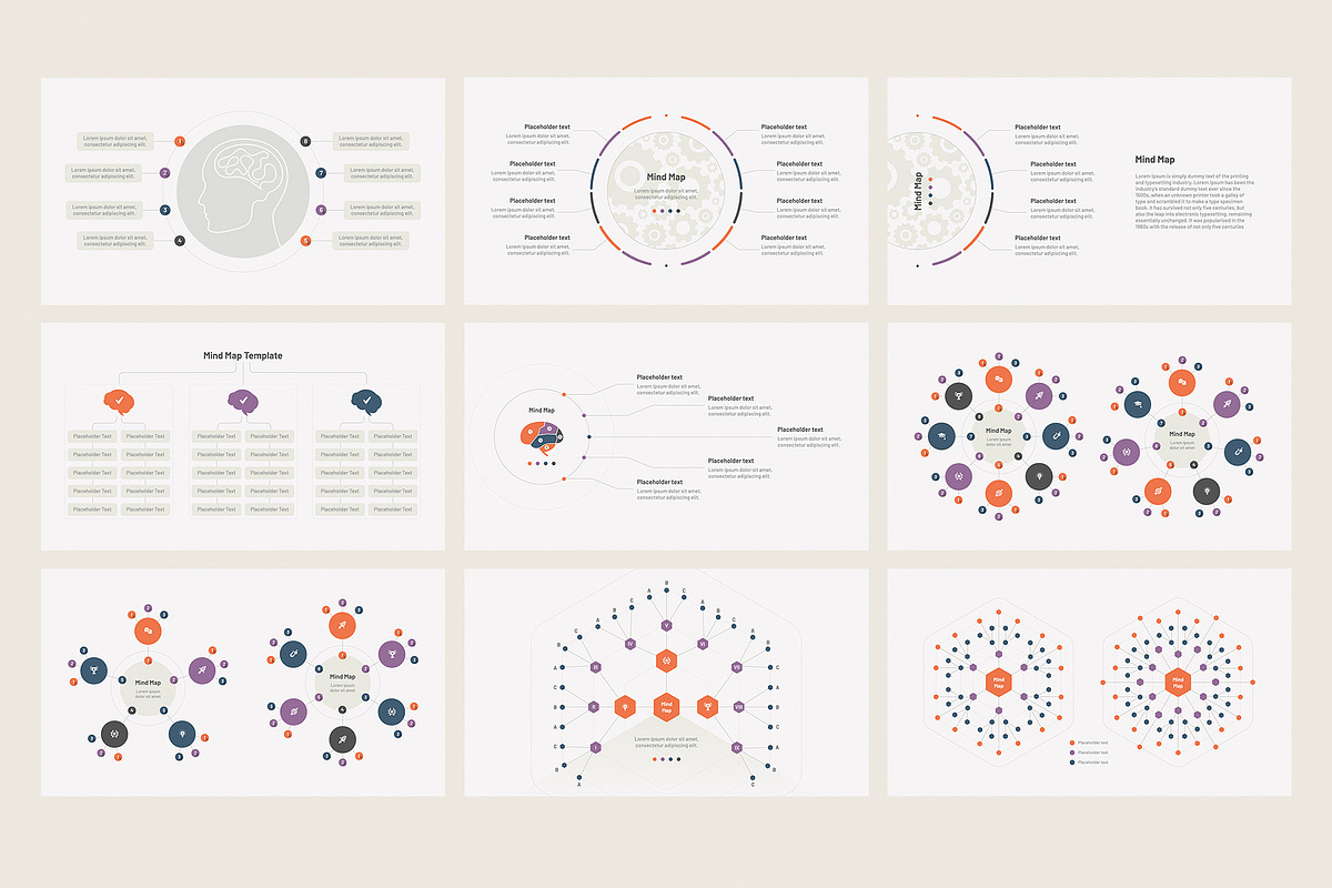 Mind Map PowerPoint Templates, a Presentation Template by HiSlide.io (Photo 2 of 5)