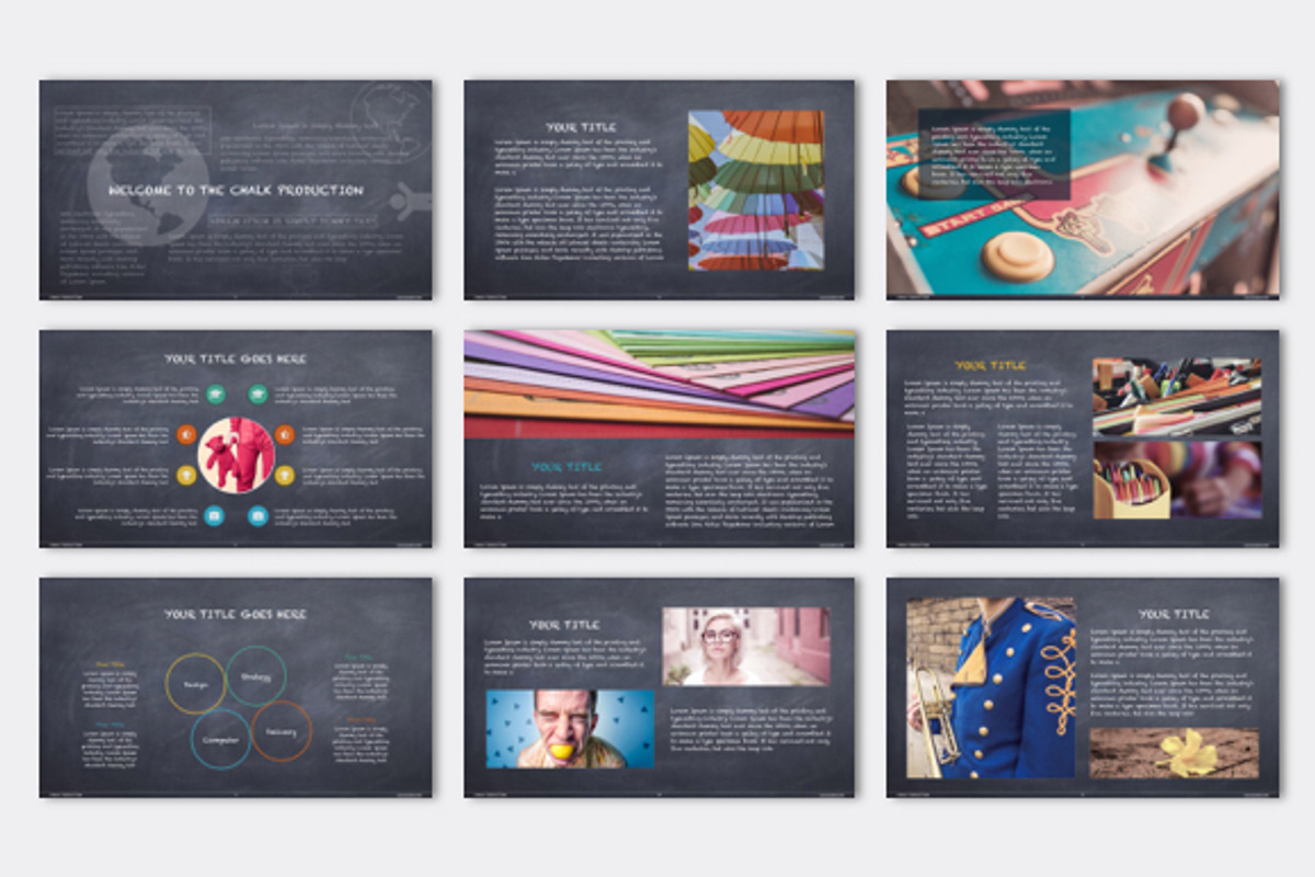Chalk Keynote Presentation Template, a Presentation Template by Mia (Photo 2 of 7)