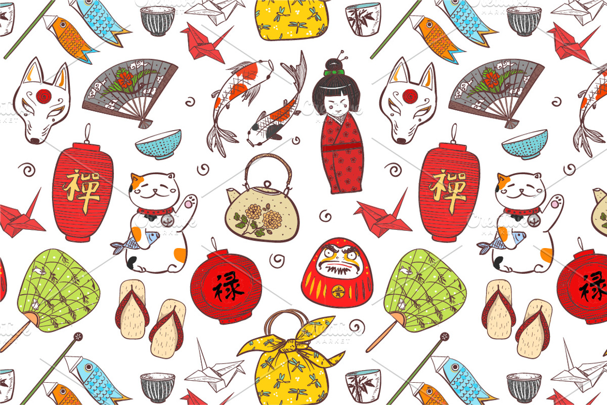 Japanese doodles, an Illustration by Elina_Li (Photo 2 of 13)