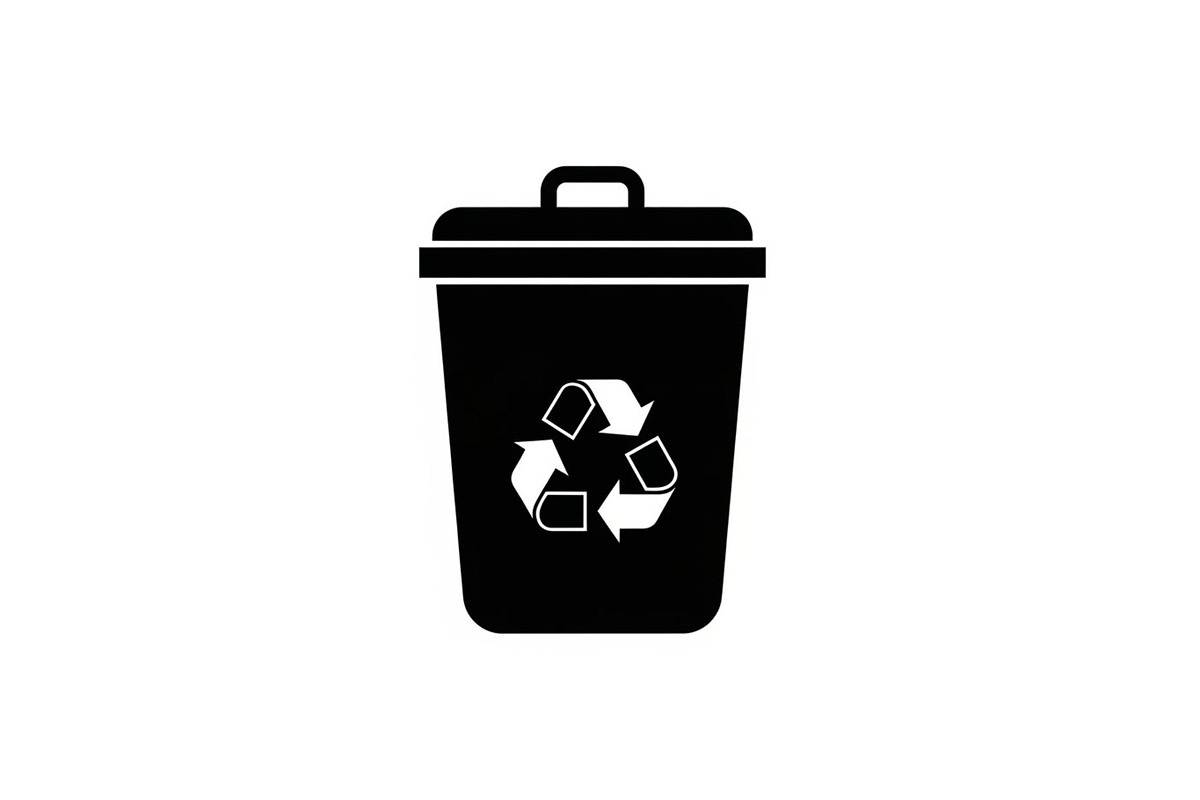 Recycling Bin Minimal Silhouette, a Graphic by Designer_Momina (Photo 2 of 14)